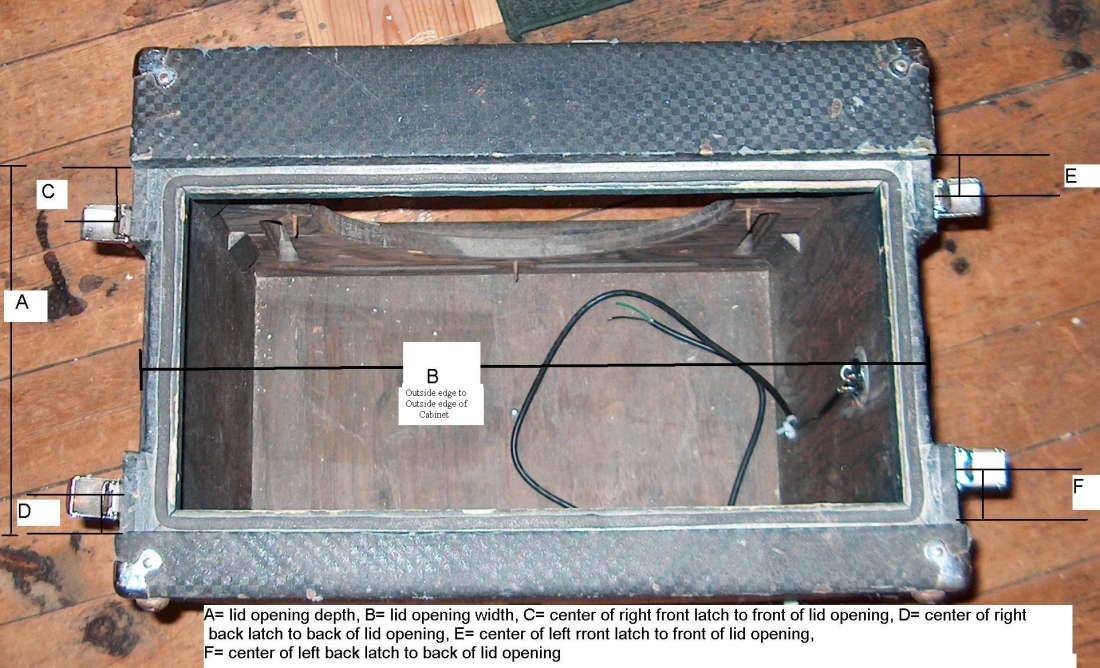 Lid For Ampeg B15n Portalfex Cabinet Black 1968 80 Product Details